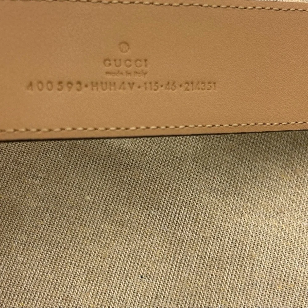 Men’s Gucci GG supreme Marmont leather belt size 115 cm/46 inch